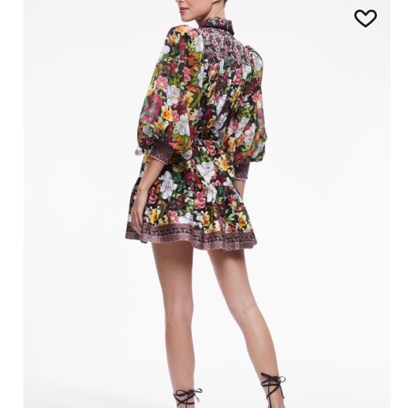 Alice + Olivia Tiffie Floral Print Dress - Picture 3 of 12